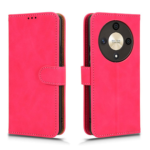 Funda de Cuero Cartera con Soporte Carcasa L01Z para Huawei Honor Magic6 Lite 5G Rosa Roja