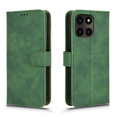 Funda de Cuero Cartera con Soporte Carcasa L01Z para Huawei Honor X6a Verde