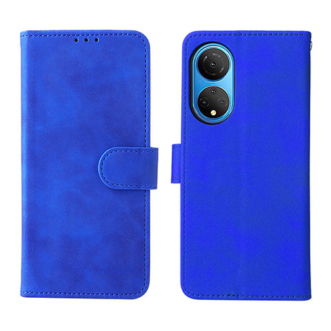 Funda de Cuero Cartera con Soporte Carcasa L01Z para Huawei Honor X7 Azul