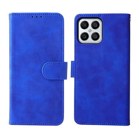 Funda de Cuero Cartera con Soporte Carcasa L01Z para Huawei Honor X8 4G Azul