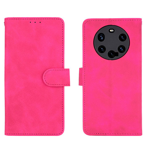 Funda de Cuero Cartera con Soporte Carcasa L01Z para Huawei Mate 40 Pro+ Plus Rosa Roja