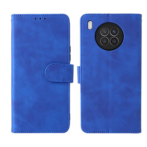 Funda de Cuero Cartera con Soporte Carcasa L01Z para Huawei Nova 8i Azul