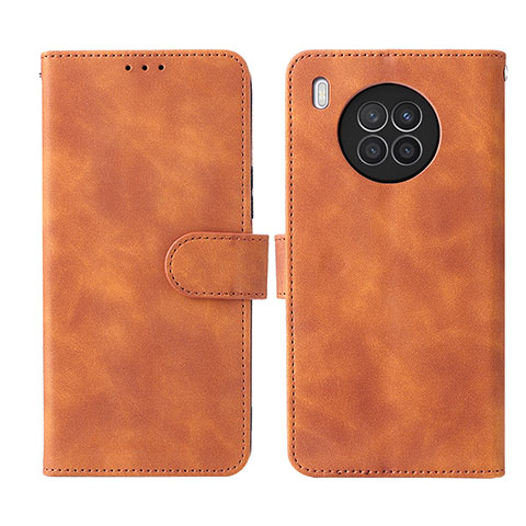 Funda de Cuero Cartera con Soporte Carcasa L01Z para Huawei Nova 8i Marron