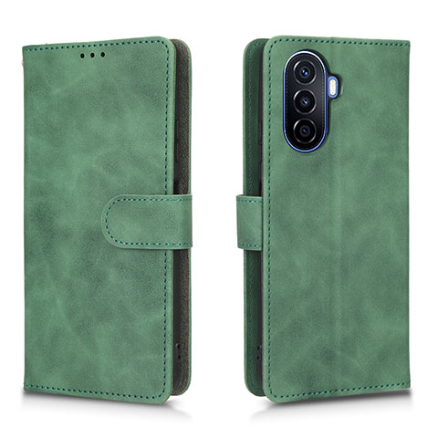 Funda de Cuero Cartera con Soporte Carcasa L01Z para Huawei Nova Y70 Plus Verde