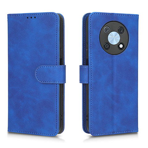 Funda de Cuero Cartera con Soporte Carcasa L01Z para Huawei Nova Y90 Azul