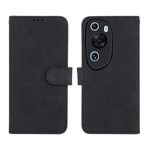 Funda de Cuero Cartera con Soporte Carcasa L01Z para Huawei P60 Art Negro