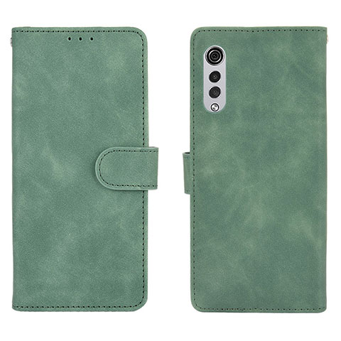 Funda de Cuero Cartera con Soporte Carcasa L01Z para LG Velvet 4G Verde