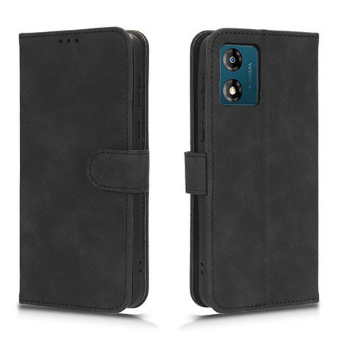 Funda de Cuero Cartera con Soporte Carcasa L01Z para Motorola Moto E13 Negro