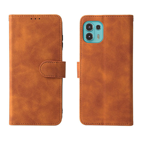 Funda de Cuero Cartera con Soporte Carcasa L01Z para Motorola Moto Edge 20 Lite 5G Marron