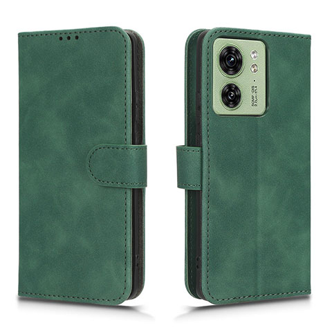 Funda de Cuero Cartera con Soporte Carcasa L01Z para Motorola Moto Edge (2023) 5G Verde