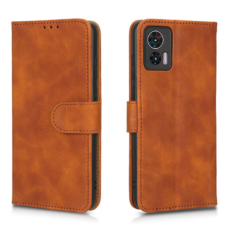 Funda de Cuero Cartera con Soporte Carcasa L01Z para Motorola Moto Edge 30 Lite 5G Marron