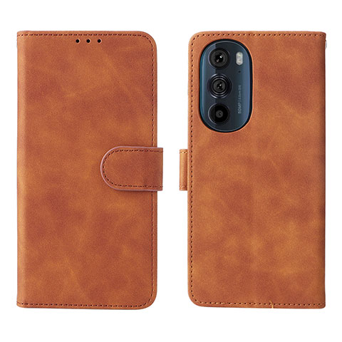 Funda de Cuero Cartera con Soporte Carcasa L01Z para Motorola Moto Edge 30 Pro 5G Marron