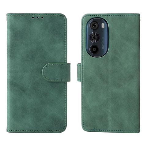 Funda de Cuero Cartera con Soporte Carcasa L01Z para Motorola Moto Edge 30 Pro 5G Verde