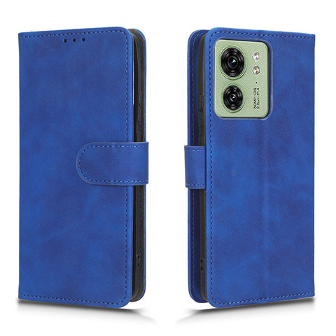 Funda de Cuero Cartera con Soporte Carcasa L01Z para Motorola Moto Edge 40 5G Azul