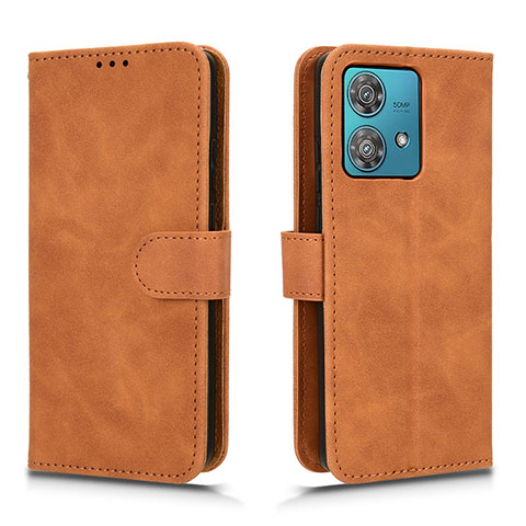 Funda de Cuero Cartera con Soporte Carcasa L01Z para Motorola Moto Edge 40 Neo 5G Marron