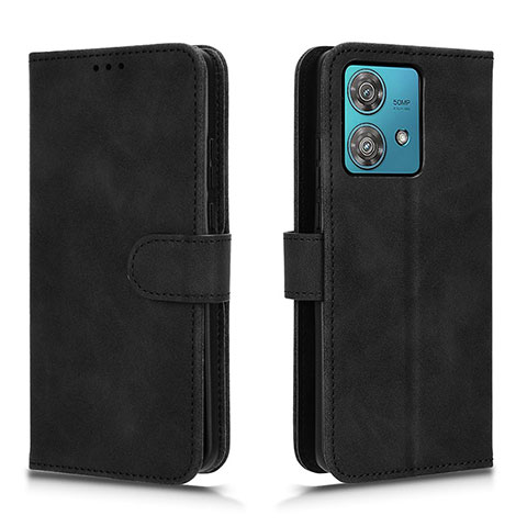 Funda de Cuero Cartera con Soporte Carcasa L01Z para Motorola Moto Edge 40 Neo 5G Negro