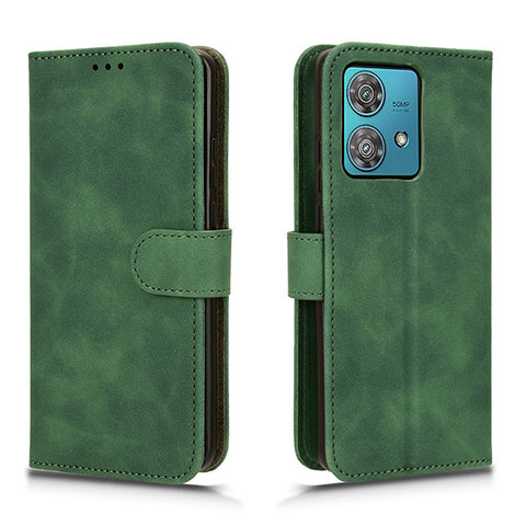 Funda de Cuero Cartera con Soporte Carcasa L01Z para Motorola Moto Edge 40 Neo 5G Verde