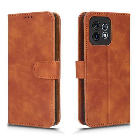 Funda de Cuero Cartera con Soporte Carcasa L01Z para Motorola Moto Edge Plus (2023) 5G Marron