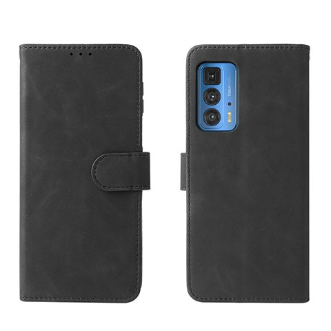 Funda de Cuero Cartera con Soporte Carcasa L01Z para Motorola Moto Edge S Pro 5G Negro