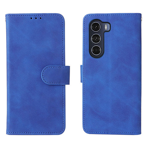 Funda de Cuero Cartera con Soporte Carcasa L01Z para Motorola Moto Edge S30 5G Azul