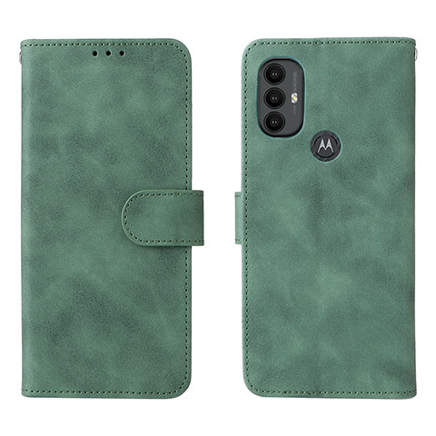 Funda de Cuero Cartera con Soporte Carcasa L01Z para Motorola Moto G Power (2022) Verde