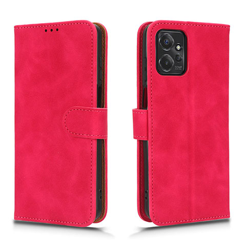 Funda de Cuero Cartera con Soporte Carcasa L01Z para Motorola Moto G Power 5G (2023) Rosa Roja