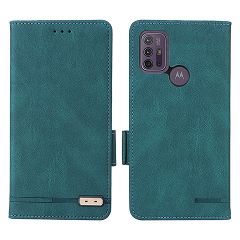 Funda de Cuero Cartera con Soporte Carcasa L01Z para Motorola Moto G10 Power Verde