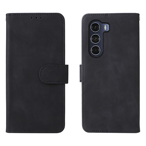 Funda de Cuero Cartera con Soporte Carcasa L01Z para Motorola Moto G200 5G Negro