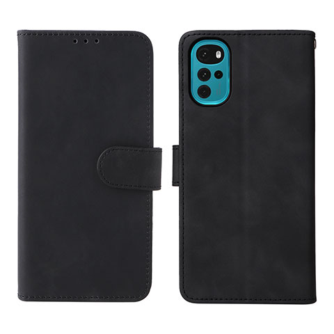 Funda de Cuero Cartera con Soporte Carcasa L01Z para Motorola Moto G22 Negro