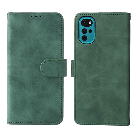 Funda de Cuero Cartera con Soporte Carcasa L01Z para Motorola Moto G22 Verde