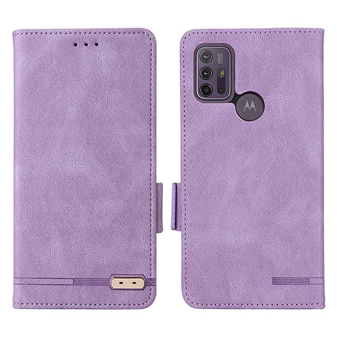 Funda de Cuero Cartera con Soporte Carcasa L01Z para Motorola Moto G30 Morado