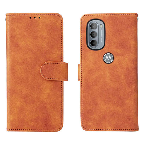 Funda de Cuero Cartera con Soporte Carcasa L01Z para Motorola Moto G31 Marron