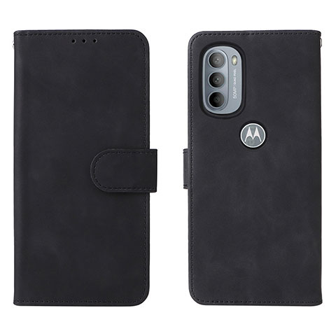 Funda de Cuero Cartera con Soporte Carcasa L01Z para Motorola Moto G31 Negro