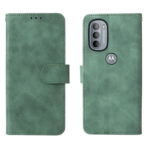 Funda de Cuero Cartera con Soporte Carcasa L01Z para Motorola Moto G31 Verde