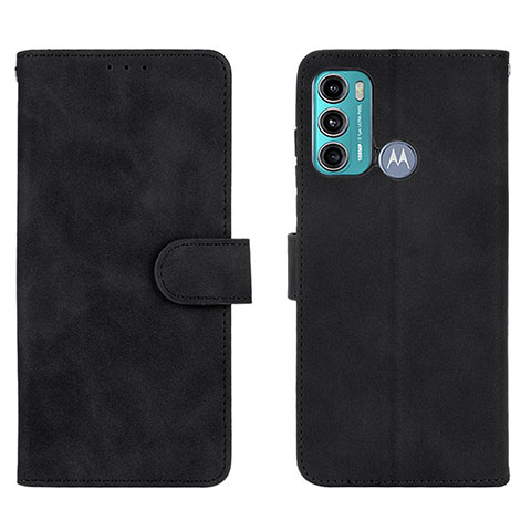 Funda de Cuero Cartera con Soporte Carcasa L01Z para Motorola Moto G40 Fusion Negro