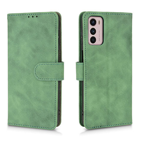 Funda de Cuero Cartera con Soporte Carcasa L01Z para Motorola Moto G42 Verde