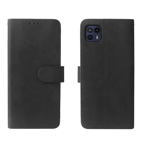 Funda de Cuero Cartera con Soporte Carcasa L01Z para Motorola Moto G50 5G Negro