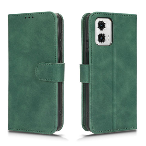 Funda de Cuero Cartera con Soporte Carcasa L01Z para Motorola Moto G73 5G Verde