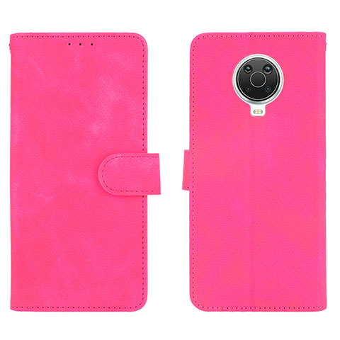 Funda de Cuero Cartera con Soporte Carcasa L01Z para Nokia 6.3 Rosa Roja