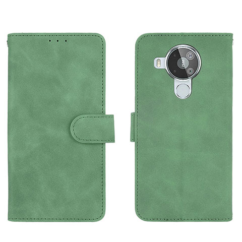 Funda de Cuero Cartera con Soporte Carcasa L01Z para Nokia 7.3 Verde