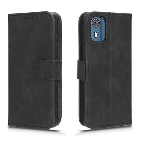 Funda de Cuero Cartera con Soporte Carcasa L01Z para Nokia C02 Negro