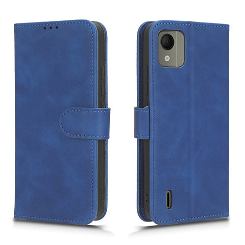 Funda de Cuero Cartera con Soporte Carcasa L01Z para Nokia C110 Azul