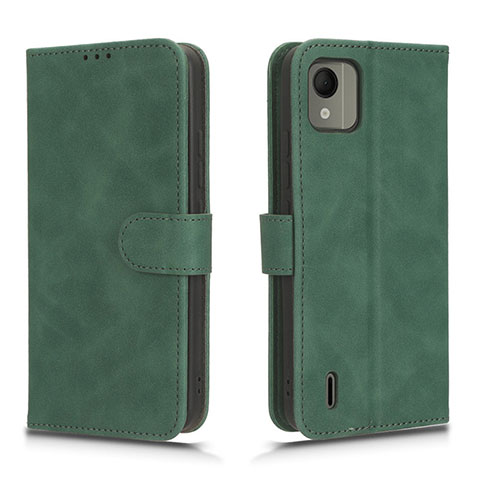 Funda de Cuero Cartera con Soporte Carcasa L01Z para Nokia C110 Verde