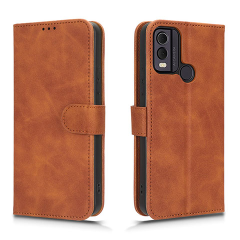 Funda de Cuero Cartera con Soporte Carcasa L01Z para Nokia C22 Marron