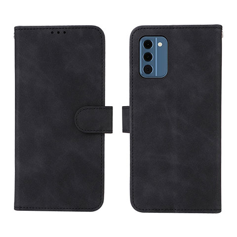 Funda de Cuero Cartera con Soporte Carcasa L01Z para Nokia C300 Negro