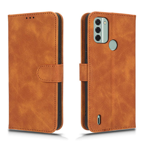 Funda de Cuero Cartera con Soporte Carcasa L01Z para Nokia C31 Marron