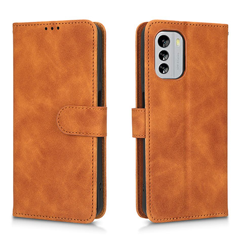 Funda de Cuero Cartera con Soporte Carcasa L01Z para Nokia G60 5G Marron