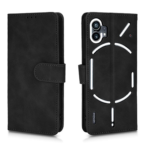 Funda de Cuero Cartera con Soporte Carcasa L01Z para Nothing Phone 1 Negro