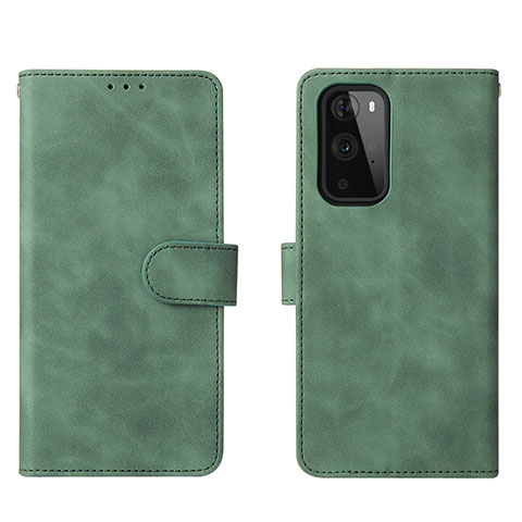 Funda de Cuero Cartera con Soporte Carcasa L01Z para OnePlus 9 Pro 5G Verde