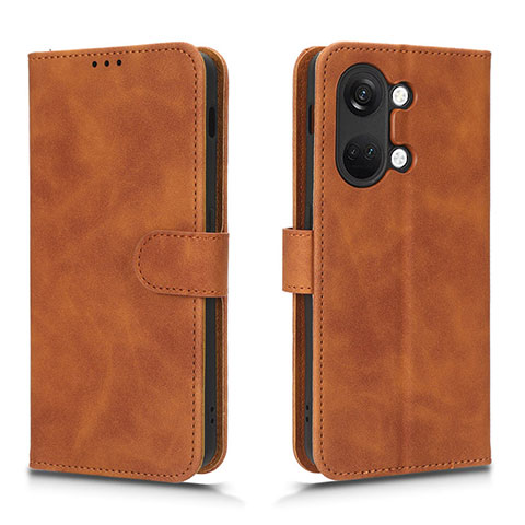 Funda de Cuero Cartera con Soporte Carcasa L01Z para OnePlus Ace 2V 5G Marron